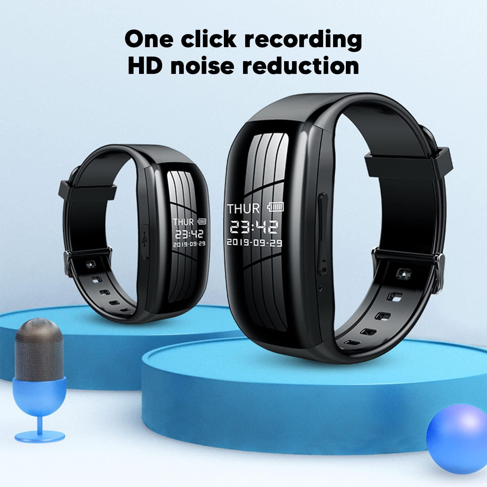 FOSA Digital Voice Recorder Watch, Sound Recording Device, Smart Watch Bracelet Voice Recorder,360 Degree Pickup, DSP Noise Reduction, Intelligent Voice Activated Recording, Timestamp (8G)