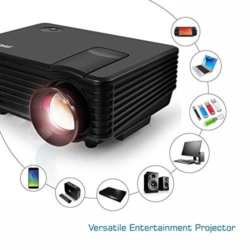 Pyle Pyle Portable Video-Projector Full HD with Remote - Home Theater-Projector Tv Digital Movie-Projector - 1080p Support 80" Led-LCD-Display USB/HDMI Mac,Computer and Laptop - Pyle PRJG88, BLACK