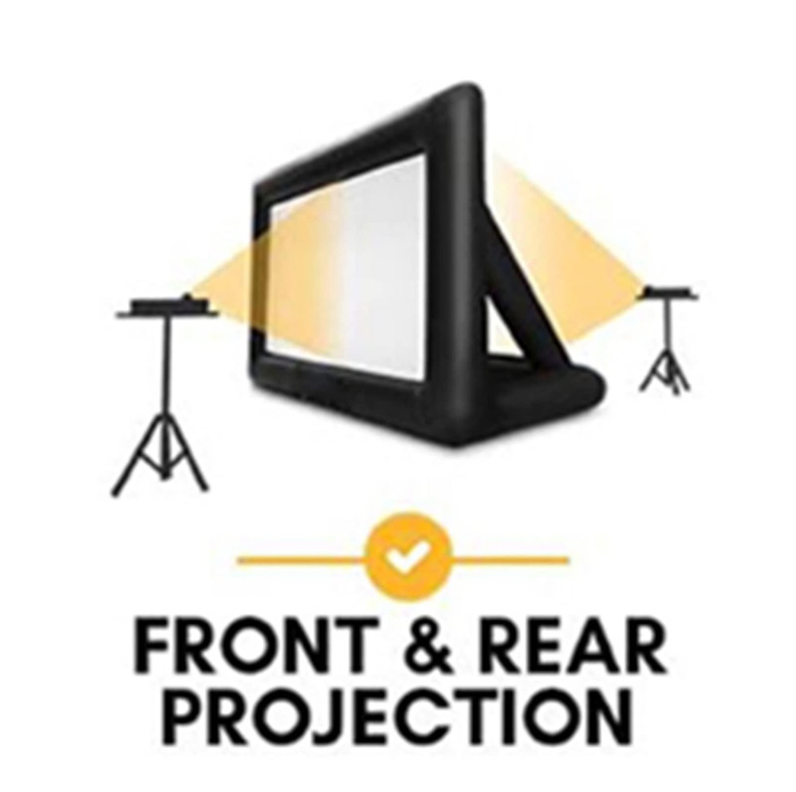 gtfrddjghjgyfrdcfrcfgc Projector Screen 8ft 10ft 20ft Inflatable Outdoor Projector Movies Screen with Quiet Fan Area Home Cinema for Camping Parties Outdoor (Color : 8ft Size : 1)