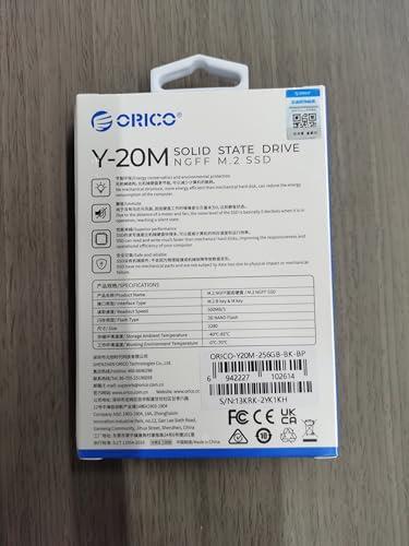 ORICO ORICO M.2 2280 SATA SSD, 256GB Internal M.2 SSD with B+M Key for Desktop/Laptop, SATA III 6Gbps NGFF Solid State Drive Low Power Consumption (PCIe NVMe Incompatible) - Y20M
