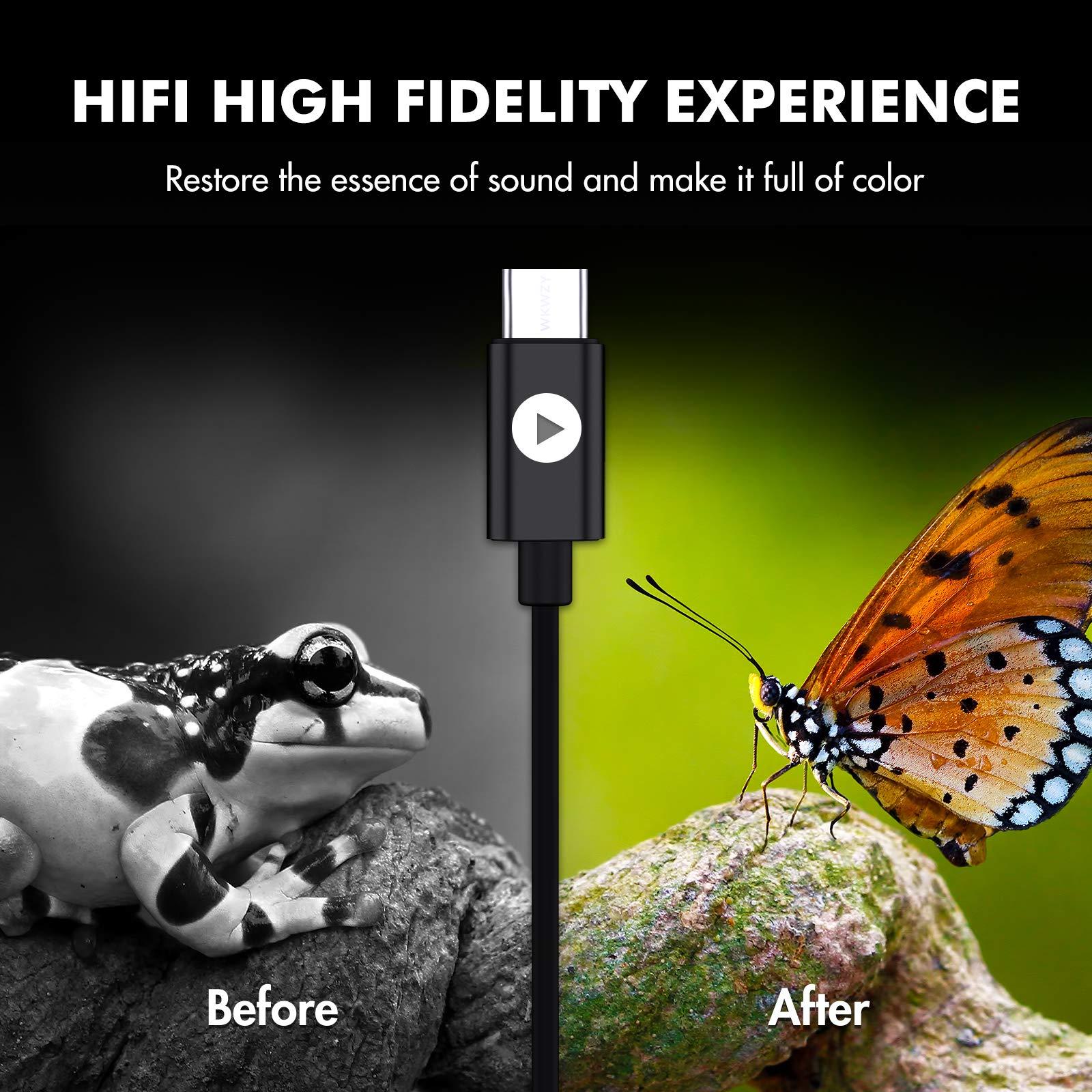 WKWZY WKWZY 32Bit USB C DAC AMP Headphone Adapter Portable Amplifier Male to Female 3.5mm Audio Cable Premium Sound Enhancer for Phones iPad Pro MacBook Switch PS5 Black