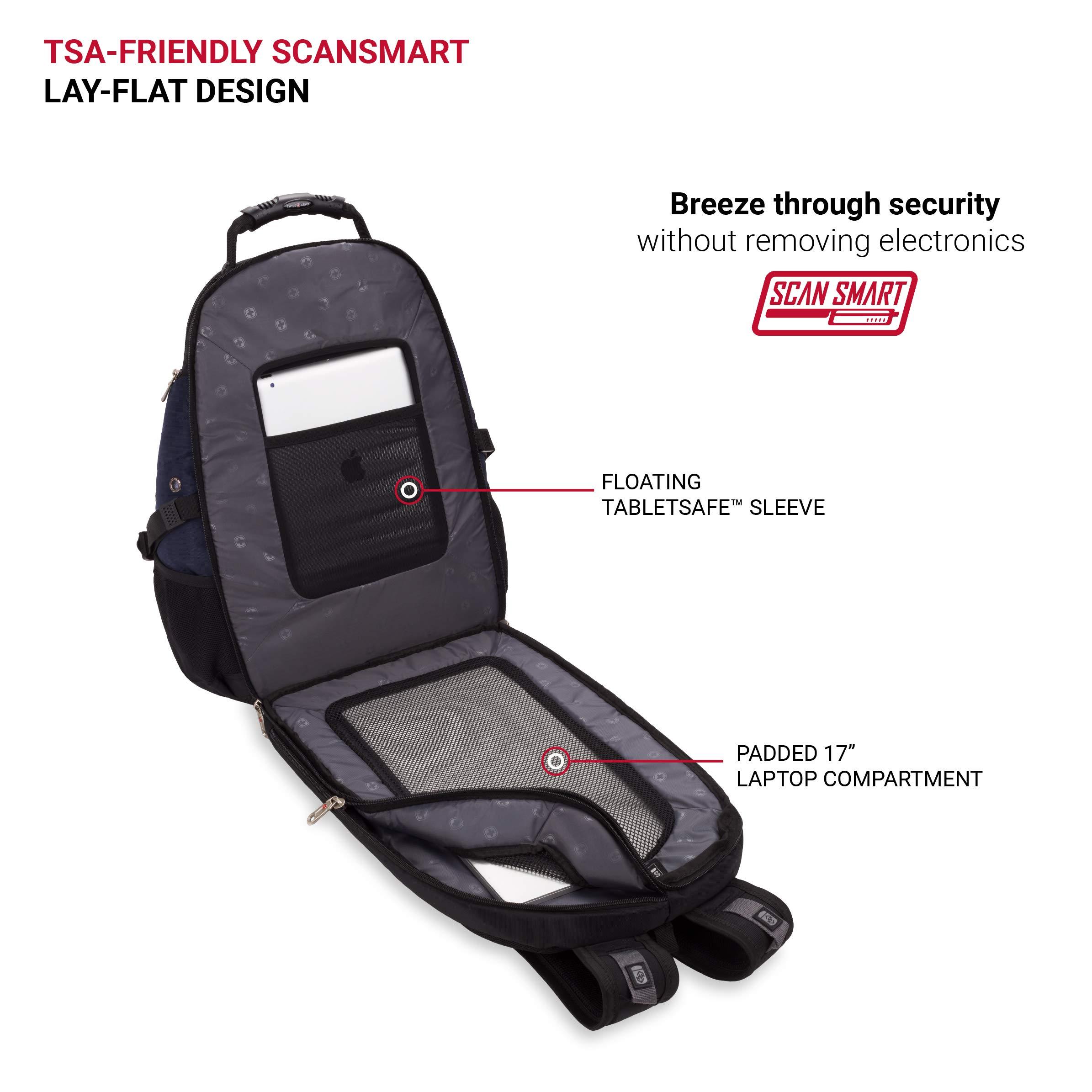 SwissGear SwissGear 1900 Scansmart TSA 17 Laptop Backpack, Blue/Black, 19-Inch