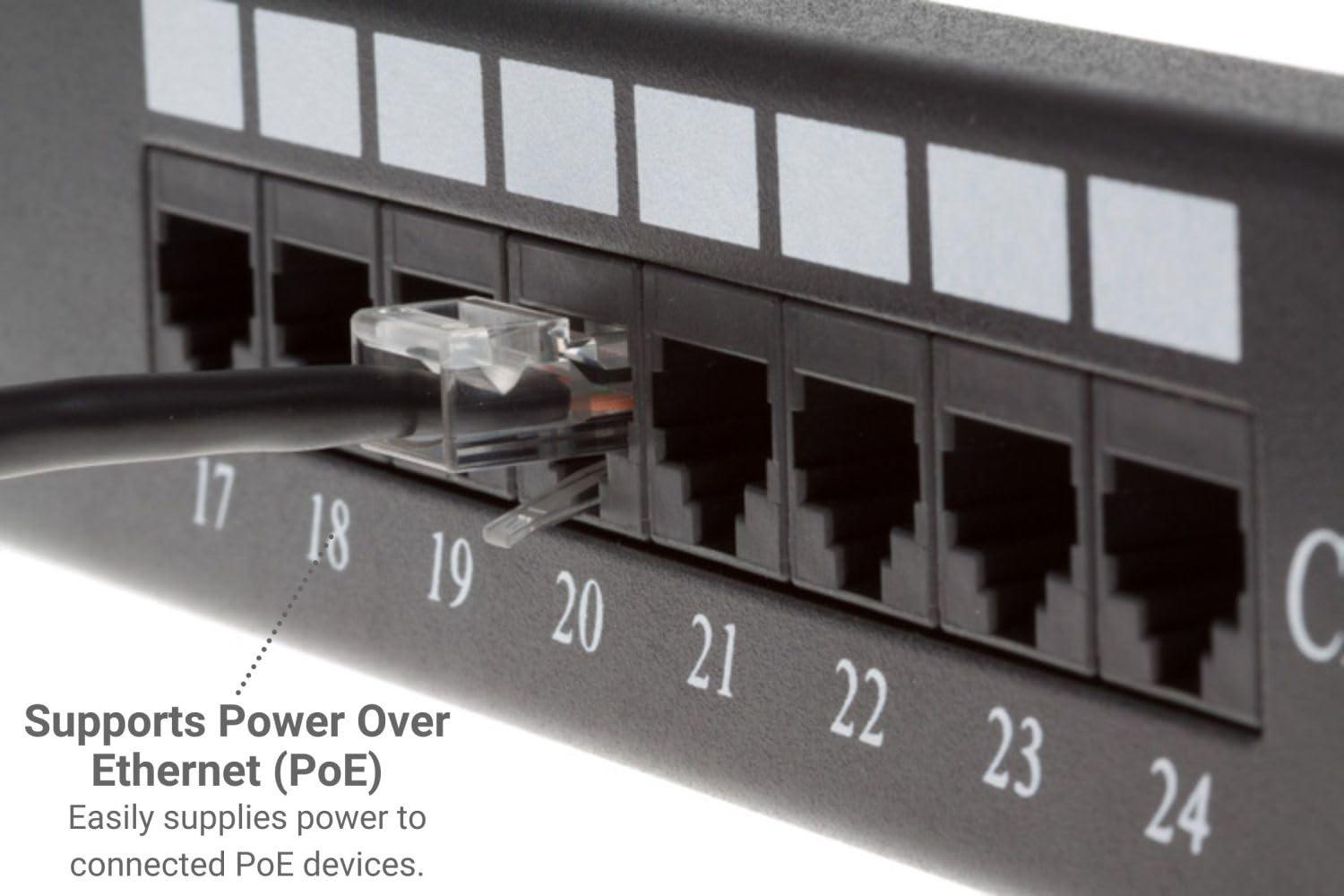 CablesAndKits CablesAndKits - Cat6 Ethernet Cable, Non-Booted, Jacket: PVC (CM), 25 ft, Black, Pure Copper, RJ45 Computer & Networking Patch Cord