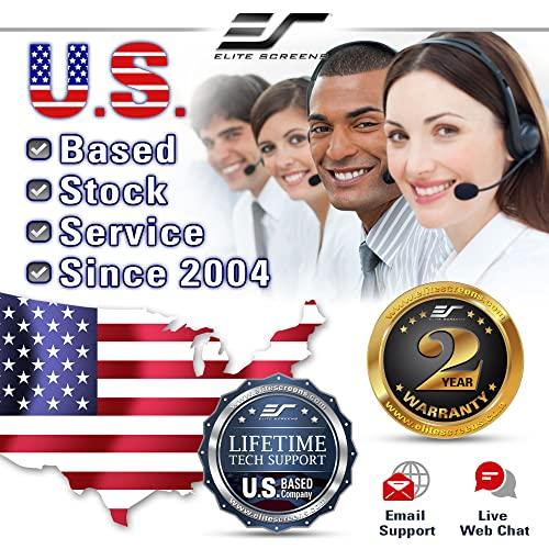 Elite Screens Elite Screens Aeon CLR2, 123-Inch ALR Projector Screen, Edge-Free Fixed Frame, 90% Ambient Light Rejecting, Grey Screen for UST & Short Throw ProjectorsIndoor Movie & Home Theater Screen, AR123H-CLR2