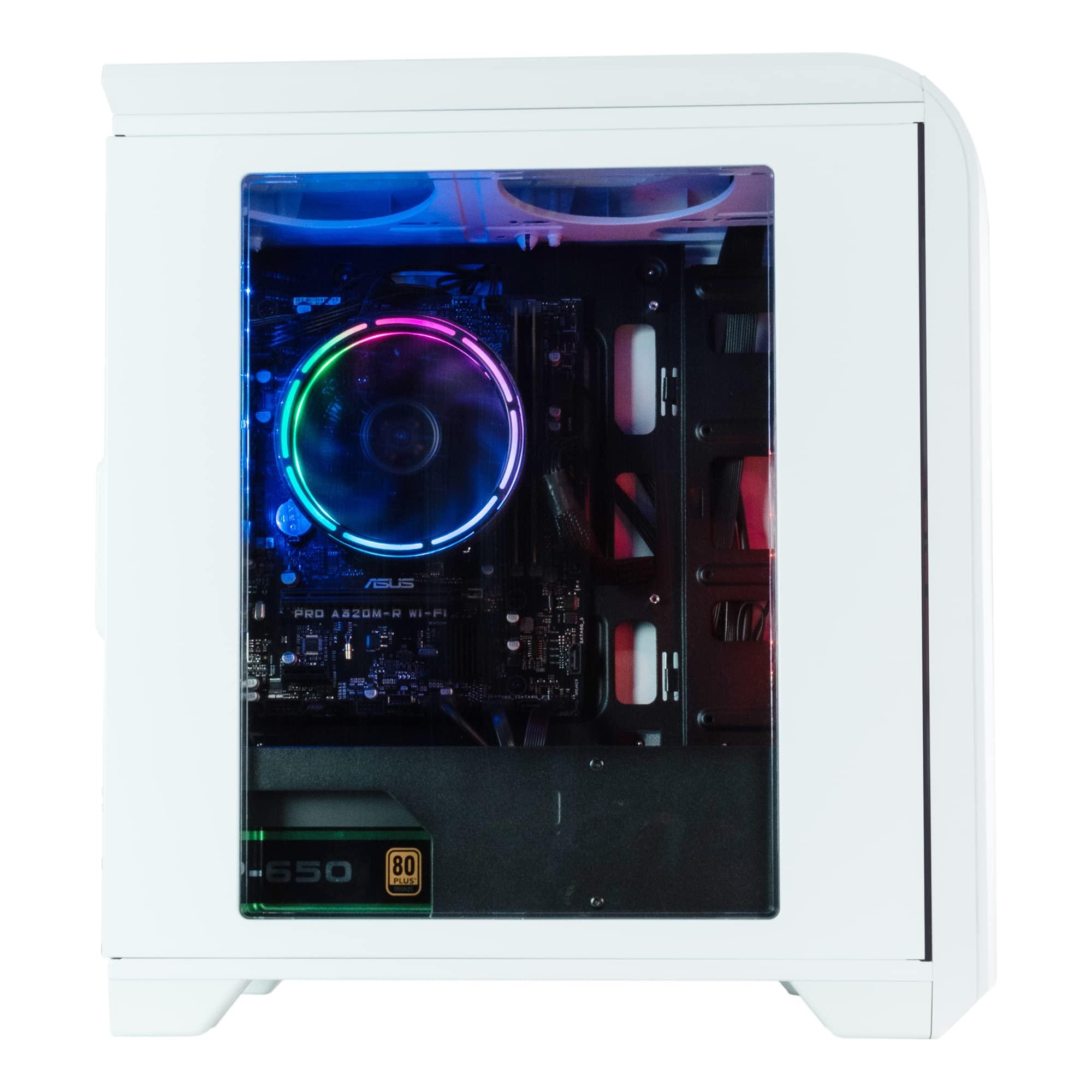 Periphio Periphio Warp Gaming PC Computer - AMD Ryzen 5 5600G | Radeon Vega 7 Graphics | 1TB Solid State (SSD) | 16GB DDR4 RAM | Windows 11 Gaming Desktop Tower | RGB Gaming Mouse + Keyboard