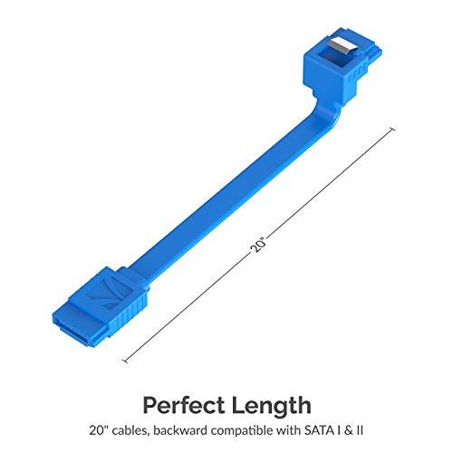 SABRENT SABRENT SATA III (6 Gbit/s) Right Angle Data Cable with Locking Latch + SATA III (6 Gbit/s) Right Angle Data Cable with Locking Latch