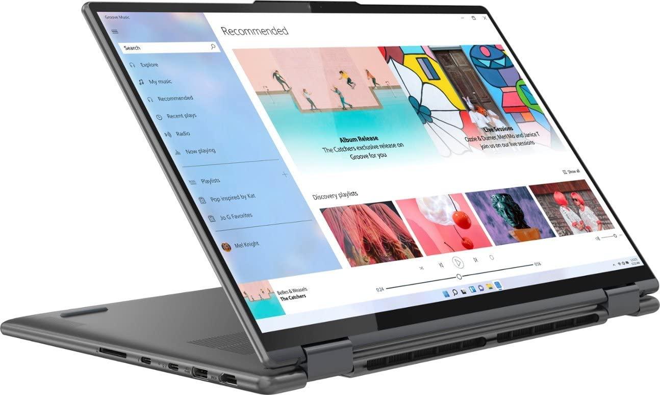 Lenovo Lenovo Yoga 7i 2-in-1 16" 2.5K Touch Premium Laptop | Intel Core i5-1240P | Backlit Keyboard | Fingerprint | Windows 11 | Gray| 8GB RAM | 256GB SSD (Renewed)