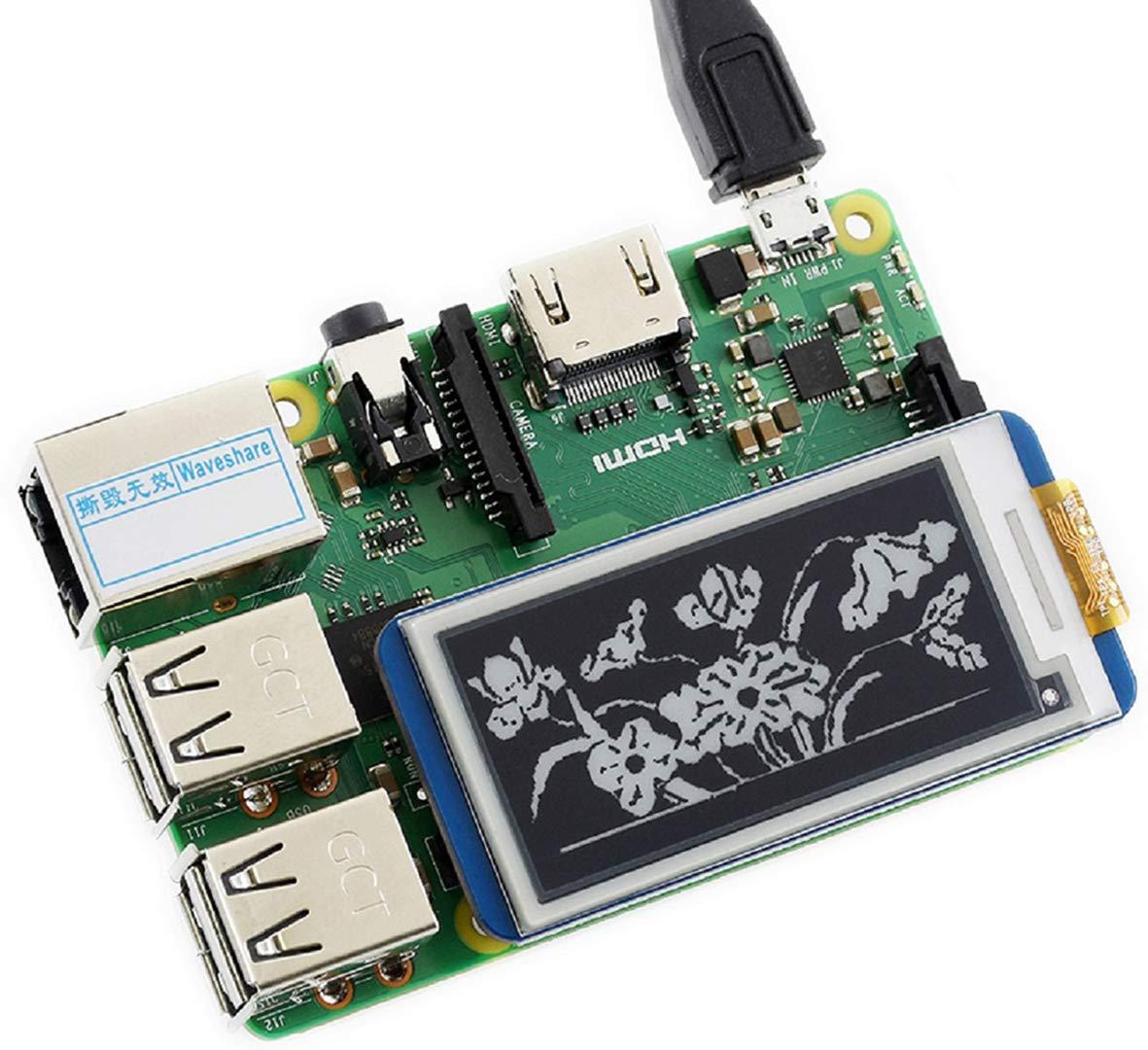 waveshare waveshare 2.13inch E-Paper Display HAT for Raspberry Pi 4B/3B+/3B/2B/Zero/Zero W/Zero WH and Jetson Nano,250x122 Pixel Black,White Two-Color E-Ink Display SPI Interface Support Partial Refresh