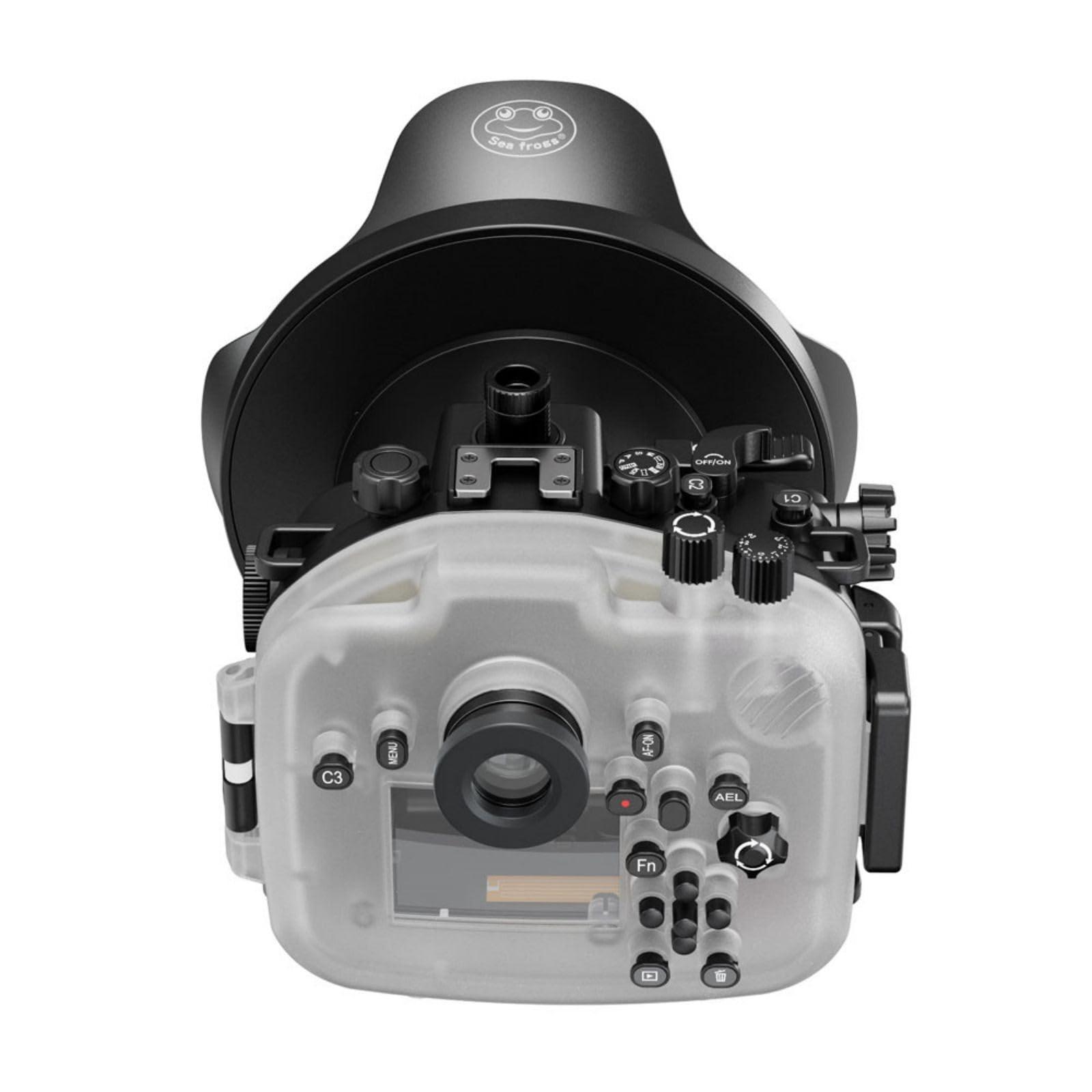 Sea frogs Seafrogs Underwater Housing for Sony A7iii A7riii +WA005F Dome port Kit [40m/130ft] Waterproof Case with 6" Dome for Sony A7r3 A7m3+ 16-35mm F4, 28-70mm F3.5-5.6