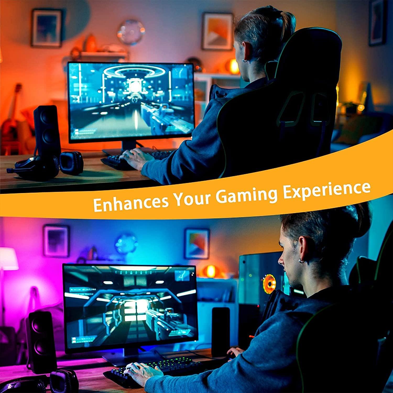 Nexlux Nexlux LED Lights for TV 60-70 Inch,14.7ft TV Light Strip Quickly Install Simple APP Controlled for Large Size TV/Monitor Backlight DIY Colors TV LED for Gaming LightsAmbient Lighting Kit