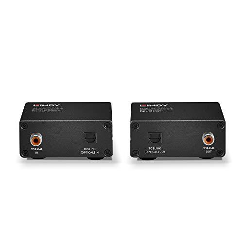 Lindy Lindy 150m Cat.6 TosLink Optical & Coaxial Digital Audio Extender, Stereo & Multi Channel Audio, Dolby Digital & DTS, Supports PoC (Power over Cat Cable), TV, Amplifier, Speaker, Soundbar, AV Receiver