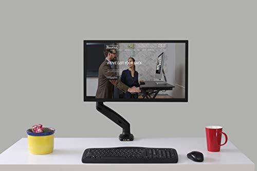 Rocelco Rocelco Premium Desk Computer Monitor Mount with USB 2.0 and Audio Port - Fits Single 13" - 27" LED LCD Flat Screen - Pneumatic Full Motion Assist Adjustable Arm - Grommet and C Clamp - Black (R MA1)