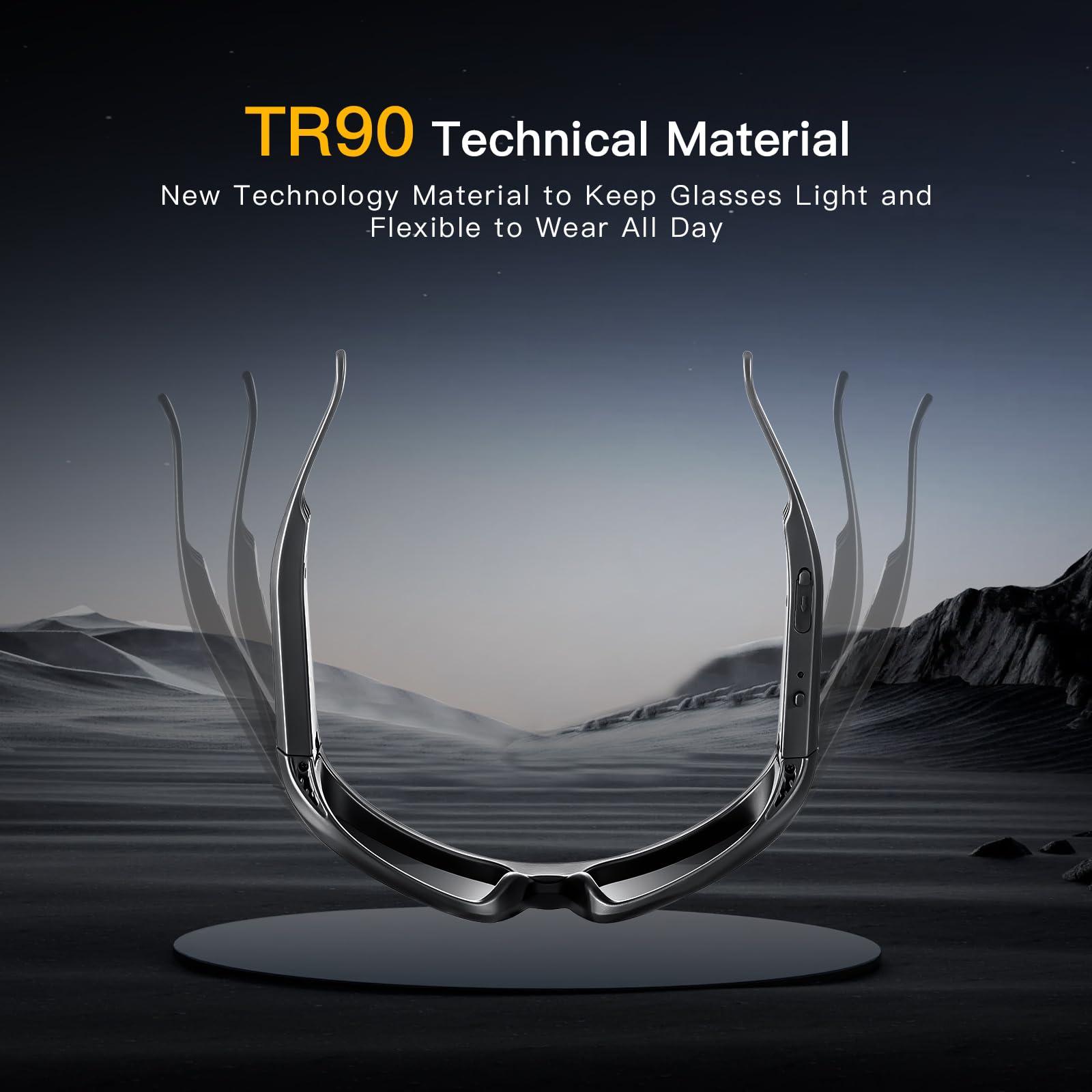 OhO sunshine OhO Camera Glasses,4K Pro 24M Resolution H.265 Smart Glasses with Built-in 512GB Memory,UV400 Sunglasses for Outdoor Sport