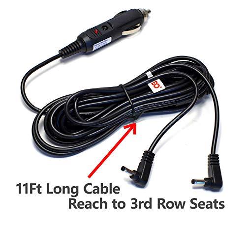 EDO Tech Supply EDO Tech 11' Car Charger Adapter Power Cord for Philips 7 9 10 inches Dual Screen Headrest Portable DVD Player Pet9402/37 Pet708/37 Pd7012/37 Pd9012/37 Pd9016/37 pd700/37