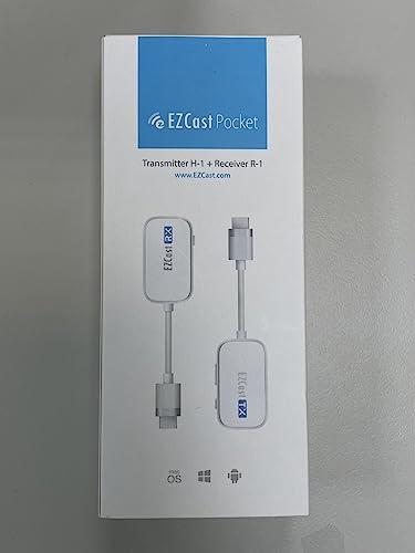 EZCast EZCast Wireless HDMI Transmitter & Receiver, 1080P 60Hz, Screen Mirroring and Extending for Laptop/PC/PS5, 30m Range