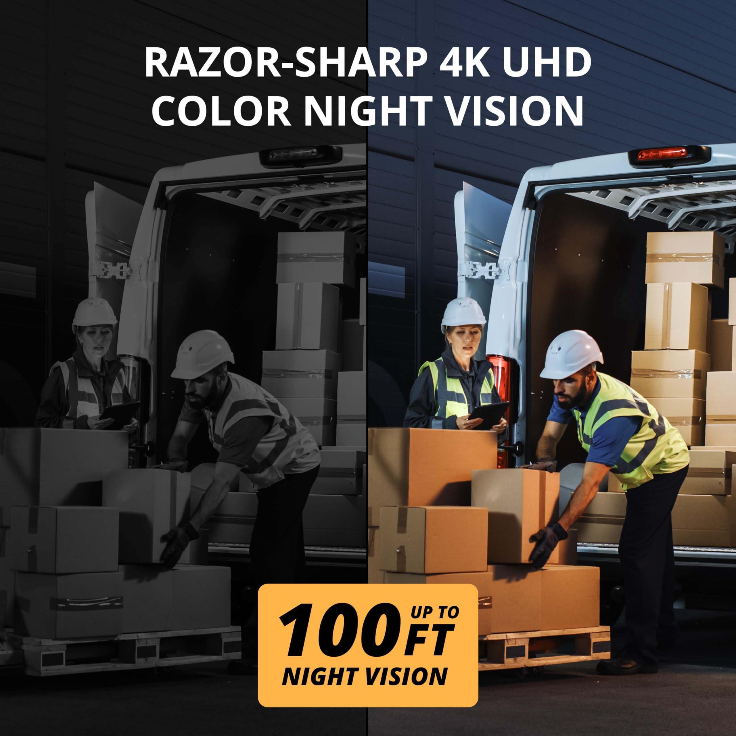 Defender Defender AI Powered Sentinel 4K Wired Security Camera System, 360 PTZ Security Camera System with AI Tracking, Smart Human Detection, Blue-Red Light Deterrence, and Color Night Vision | 4 Cameras 1TB