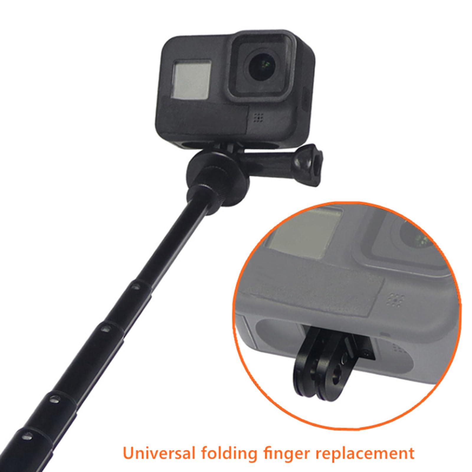 Besvalo Replacement Folding Fingers for Gopro, Magnetic Folding Mounting Base Adapter with Standard 1/4 Tripod Connector Port, Compatible with Gopro 12/11/10/9/8/Black/Max/Mini