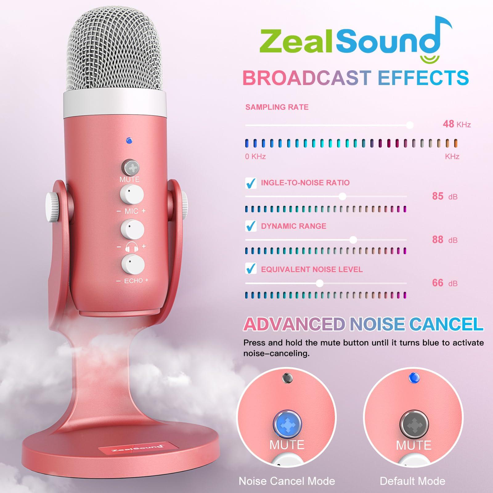 ZealSound ZealSound Gaming USB Microphone k66r and d65p Furry Cover Bundle
