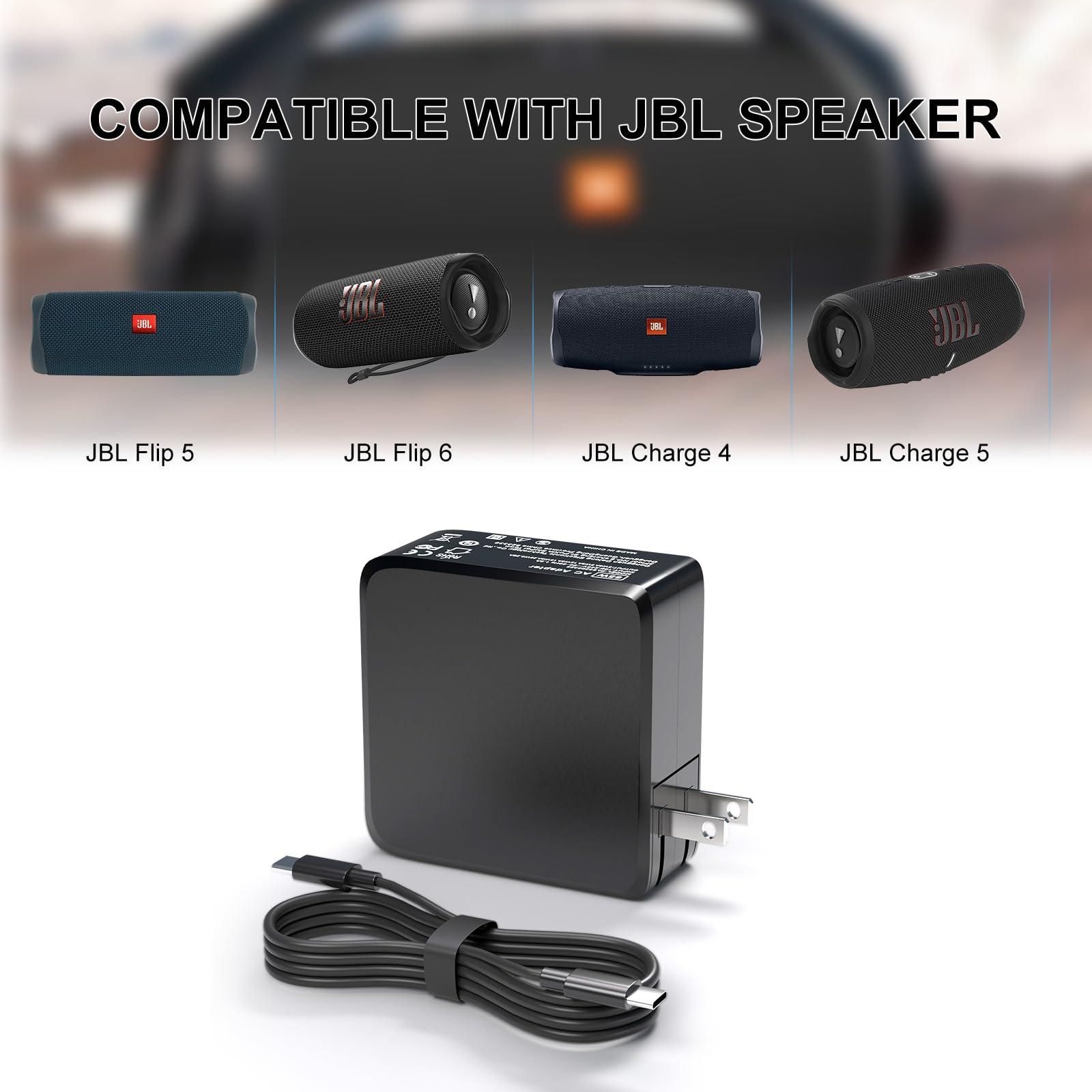 BIYTC 65W Charger Replacement for JBL Xtreme 3 Charger USB C Power Supply Charger for JBL Xtreme 3 Wireless Speaker