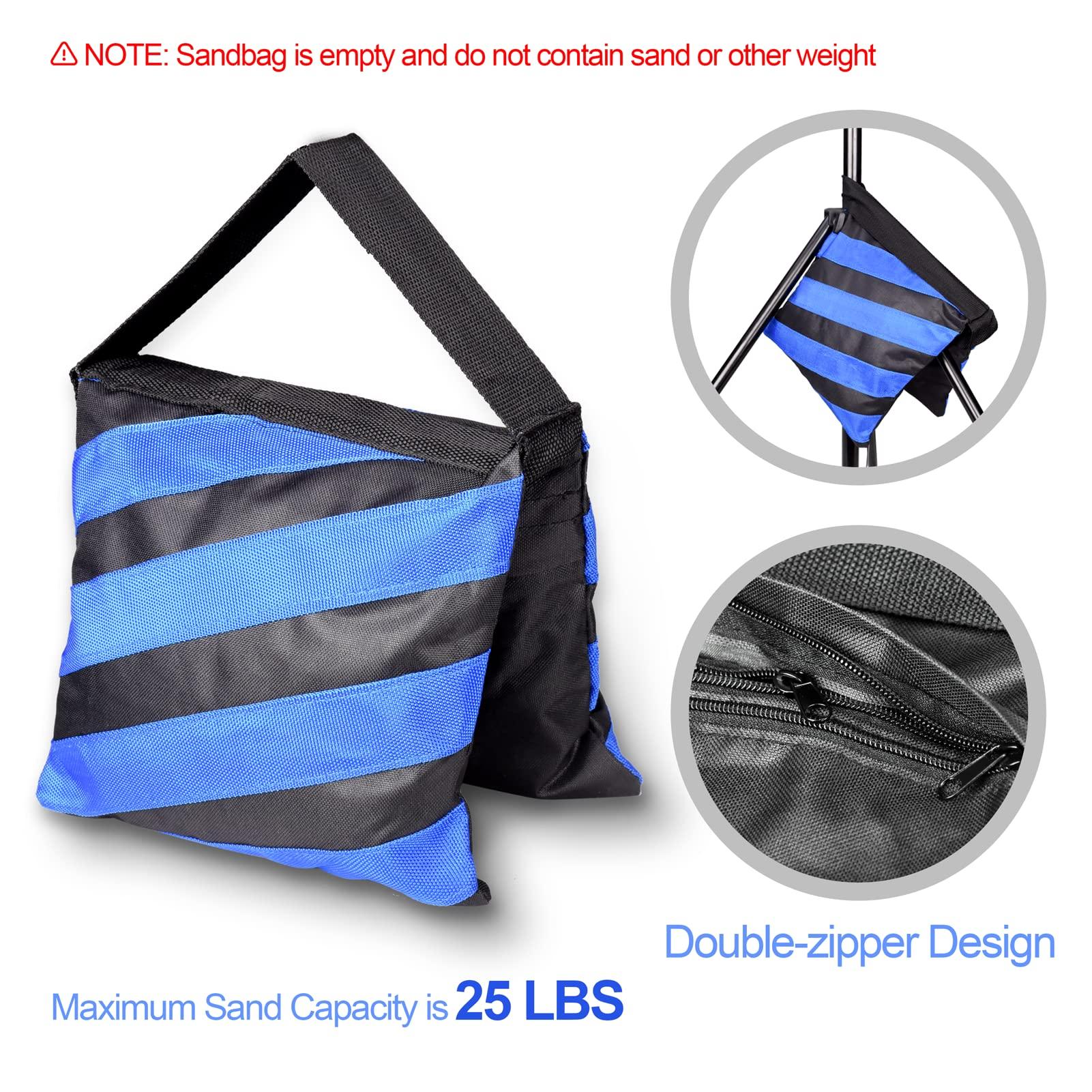 EMART EMART Photo Video Studio Backdrop Stand Kit, 710ft Adjustable Photography Support System with Polyester Background(Black/White/Green Screen), Spring Clamps and Carry Bag for Photoshoot