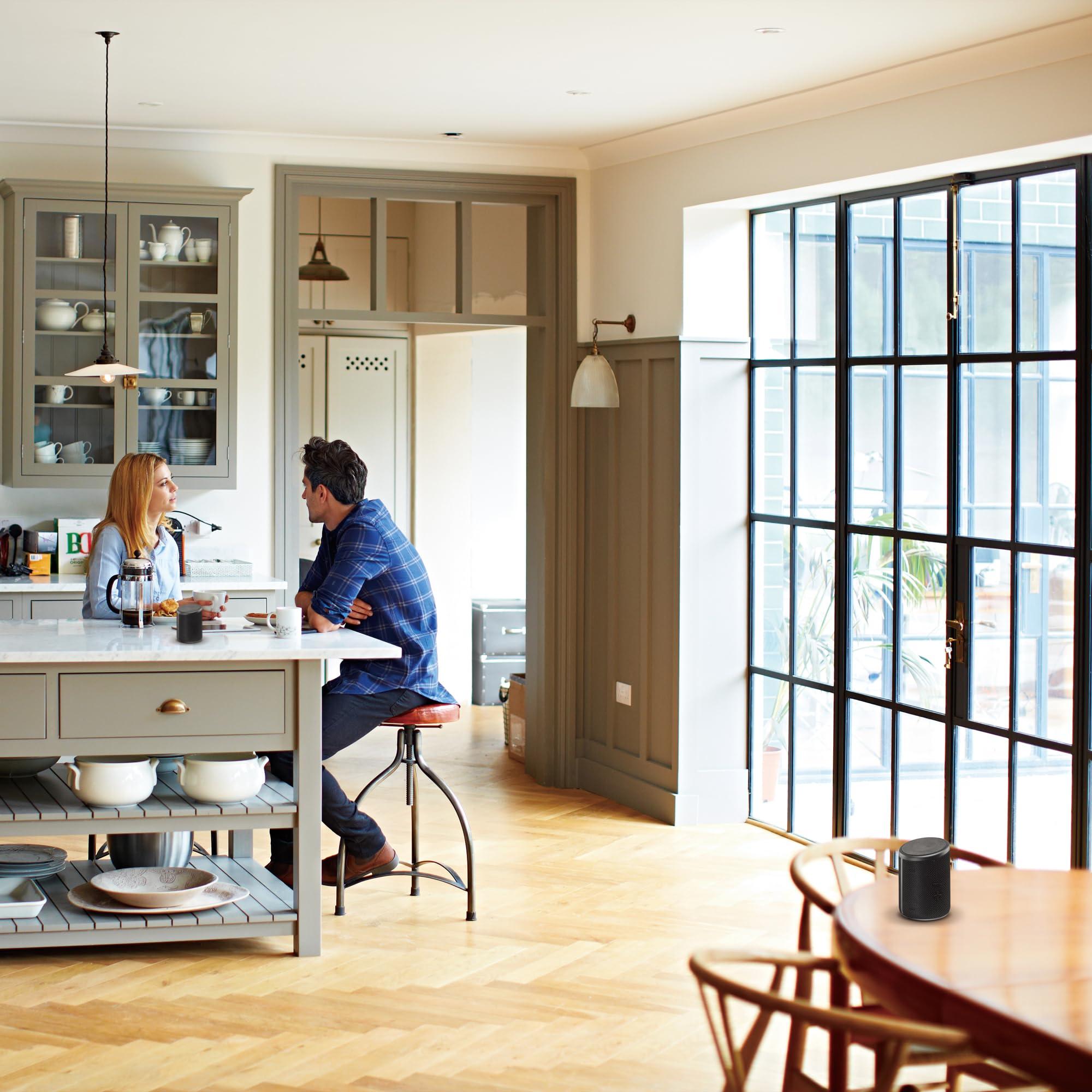 iLive Electronics iLive Electronics Magnetic + Portable Wireless Bluetooth Speaker Set with Fabric and Rubberized Coating Carry Strap and TWS System, Black, Pair, ISB2133B