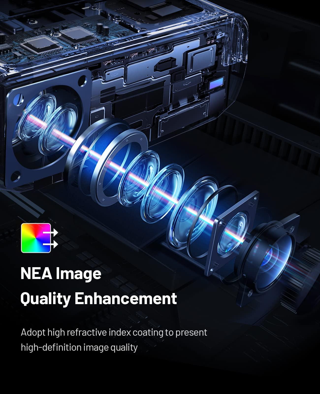 ELEPHAS WiFi Projector for iPhone, ELEPHAS 2024 Upgraded Mini Projector with Tripod & Carry Bag, Full HD 1080P Supported, 200" Display Portable Projector, Compatible with iOS/Android/Windows/TV Stick/HDMI/USB