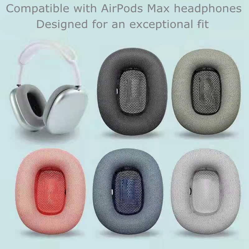 WJIAW ear cushions for appple AirPods Max replacement leather earpads sweat proof ear cups cushion replace for airpod max headphone with protein leather memory foam and magnet (green)