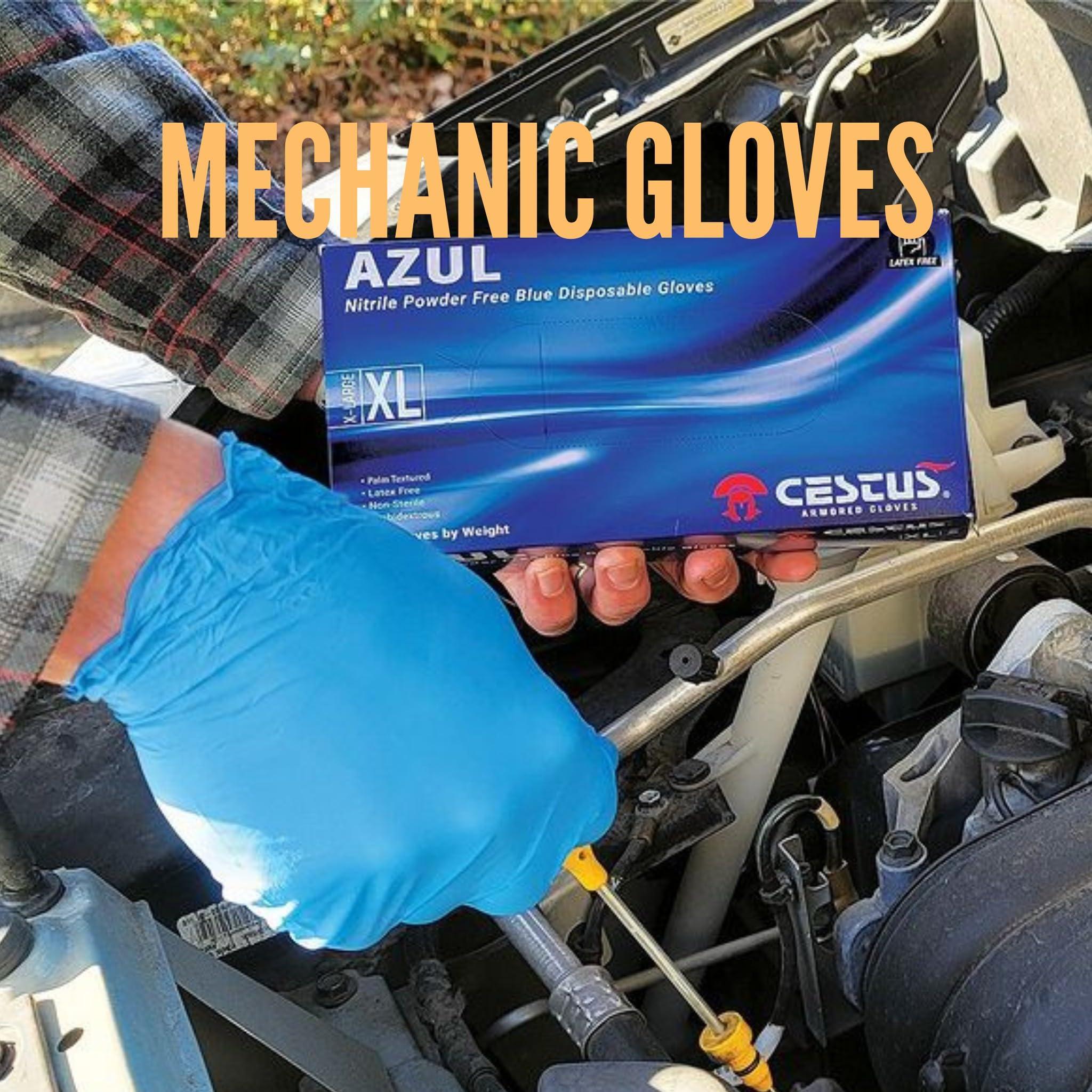 Cestus Cestus 5 Mil Nitrile Gloves Medium, Case of 1000, Disposable Latex Free, Mechanic Gloves, Cleaning Gloves Guantes Desechables (Box of 100, Medium)