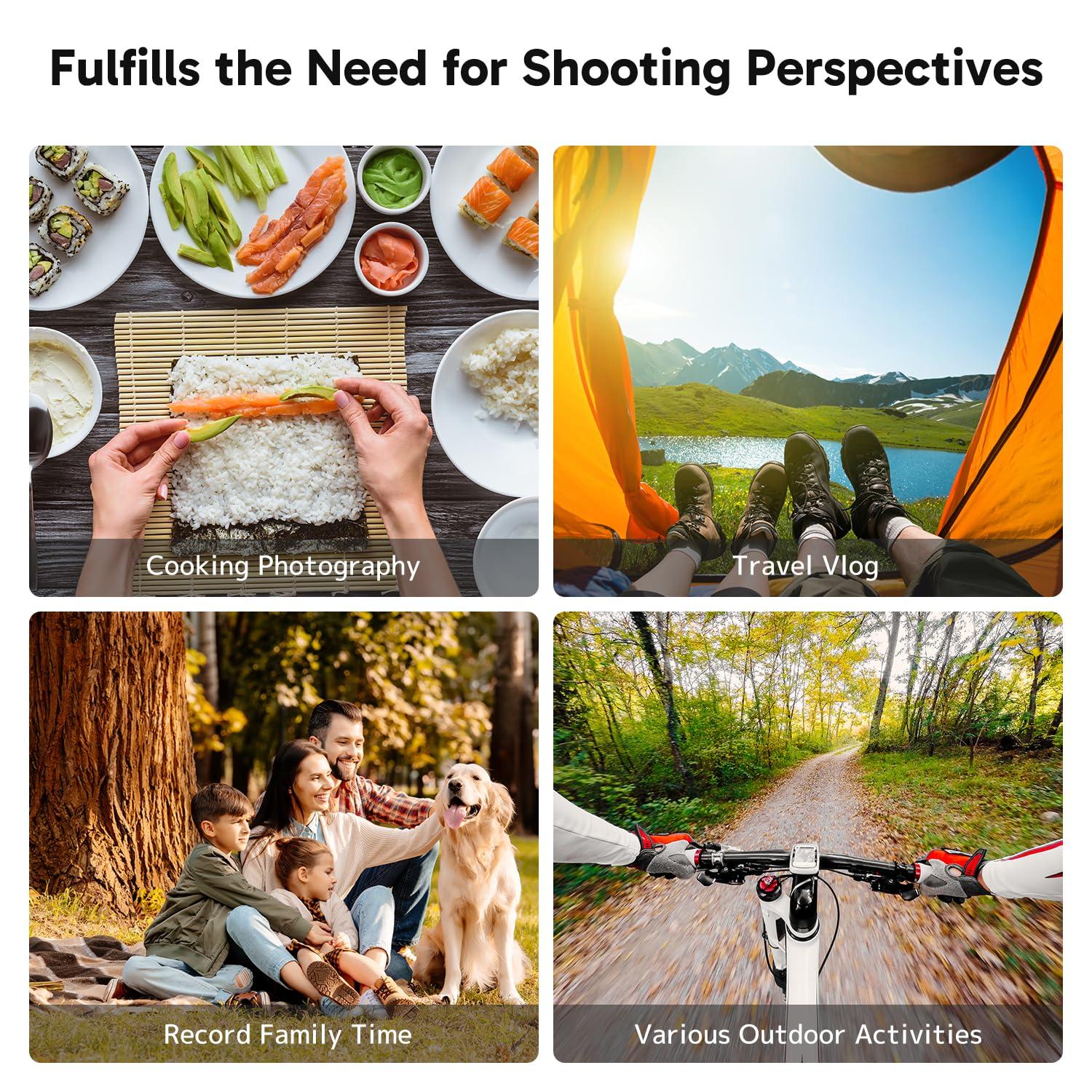 AKASO AKASO Magnetic Neck Mount Holder, Vlog Action Camera Accessories Compatible with GoPro Hero12/11/10/ 9/Max EK7000/Brave 4//DJI Osmo Action/Smart Phone with Phone Clip Vertical Adapter