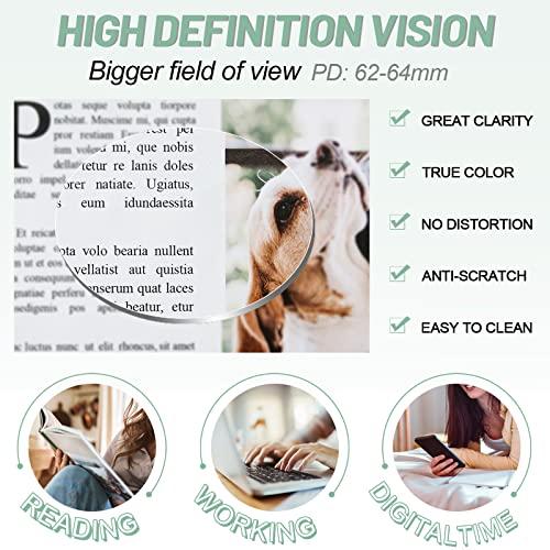 MARE AZZURO MARE AZZURO Oversized Reading Glasses 3.00 Women Stylish Readers 0 0.5 0.75 1.0 1.25 1.5 1.75 2.0 2.25 2.5 2.75 3.0 3.5 4.0 5.0 6.0 (Transparent, 300)