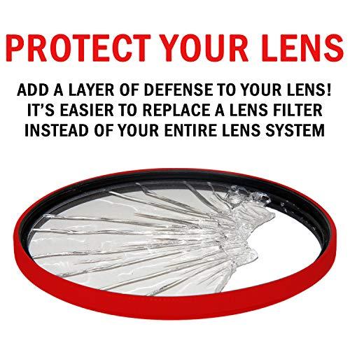 Deco Gear Deco Gear 49mm UV Filter and Snap-on Protective Cap - Red Color Combination to Give Your Camera A Custom Look