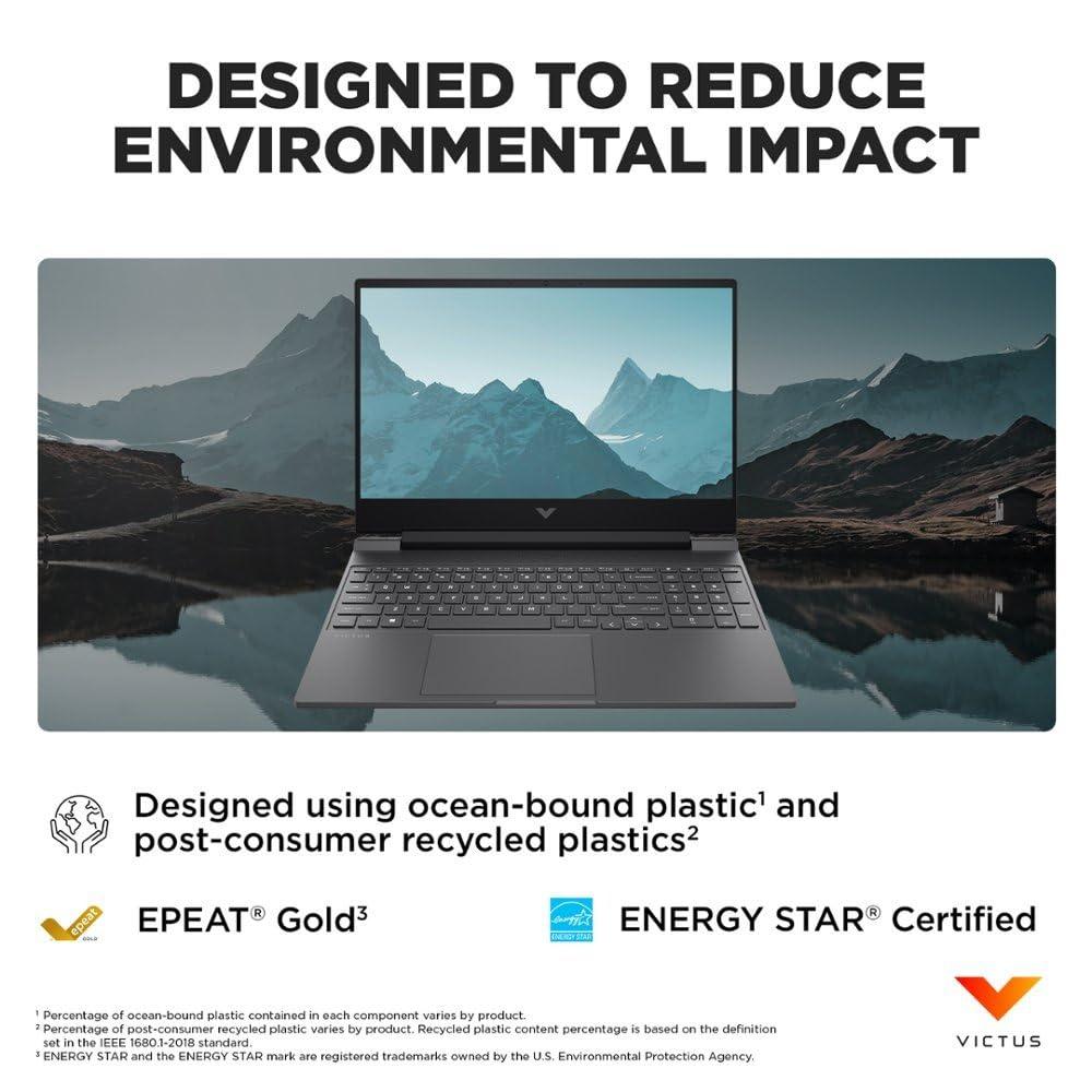 HP HP Victus 15.6" 144Hz FHD Gaming Laptop,AMD Ryzen 5 7535HS,64GB DDR5 RAM,2TB SSD,AMD Radeon RX 6550M,Beats RTX 2050,Backlit Keyboard,Windows11 Pro, Mica Silver