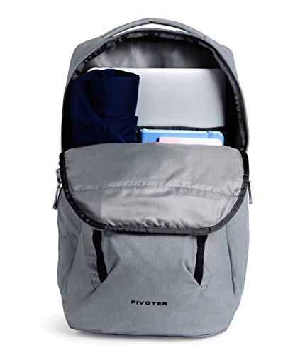 THE NORTH FACE THE NORTH FACE Pivoter Everyday Laptop Backpack, Mid Grey Dark Heather/TNF Black, One Size