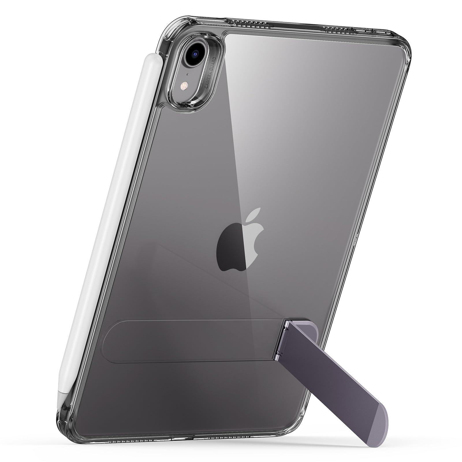 ESR ESR for iPad Mini 7 A17 Pro Case, iPad Mini 7th/6th Generation Case with Stand(2024/2021), 3 Stand Modes, Slim and Light, Drop Safe, Supports Pencil Pro & Pencil (USB-C), Black Clear