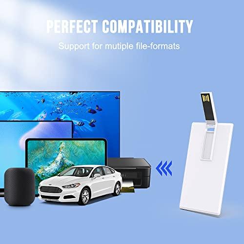KEXIN KEXIN USB Flash Drives Credit Card Bank Card Shape Flash Drive Memory Stick Key Credit 2GB 2G USB Drive - Bulk Flash Drives - 50 Pcs (White Card)