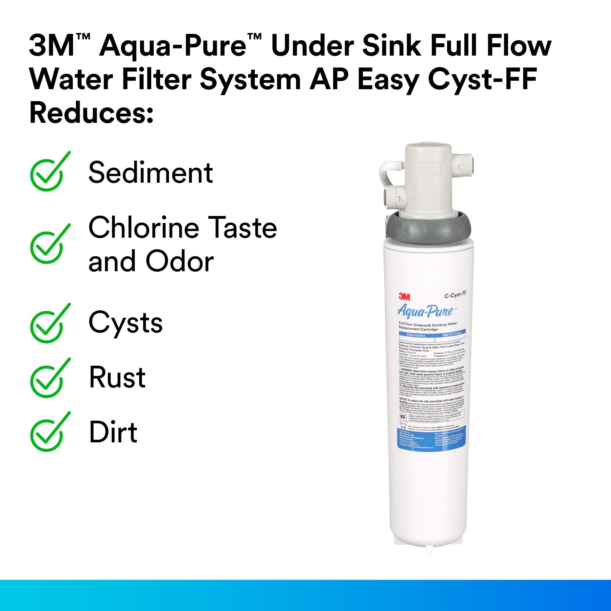 3M Aqua-Pure 3M Aqua-Pure Under Sink Full Flow Water Filter System Cyst-FF, 5609223