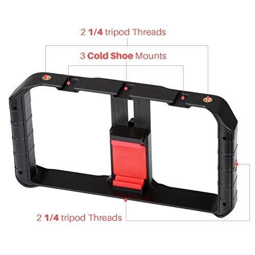 ULANZI Ulanzi U Rig Pro Video Rig for iPhone, Phone Stabilizer Rig w Triple Cold Shoe Mount,Phone Tripod Mount for iPhone 16 15 14 13 12 11 Pro Max XS Max X 8 plus OnePlus 7 Pro Samsung Google Pixel Vlogging