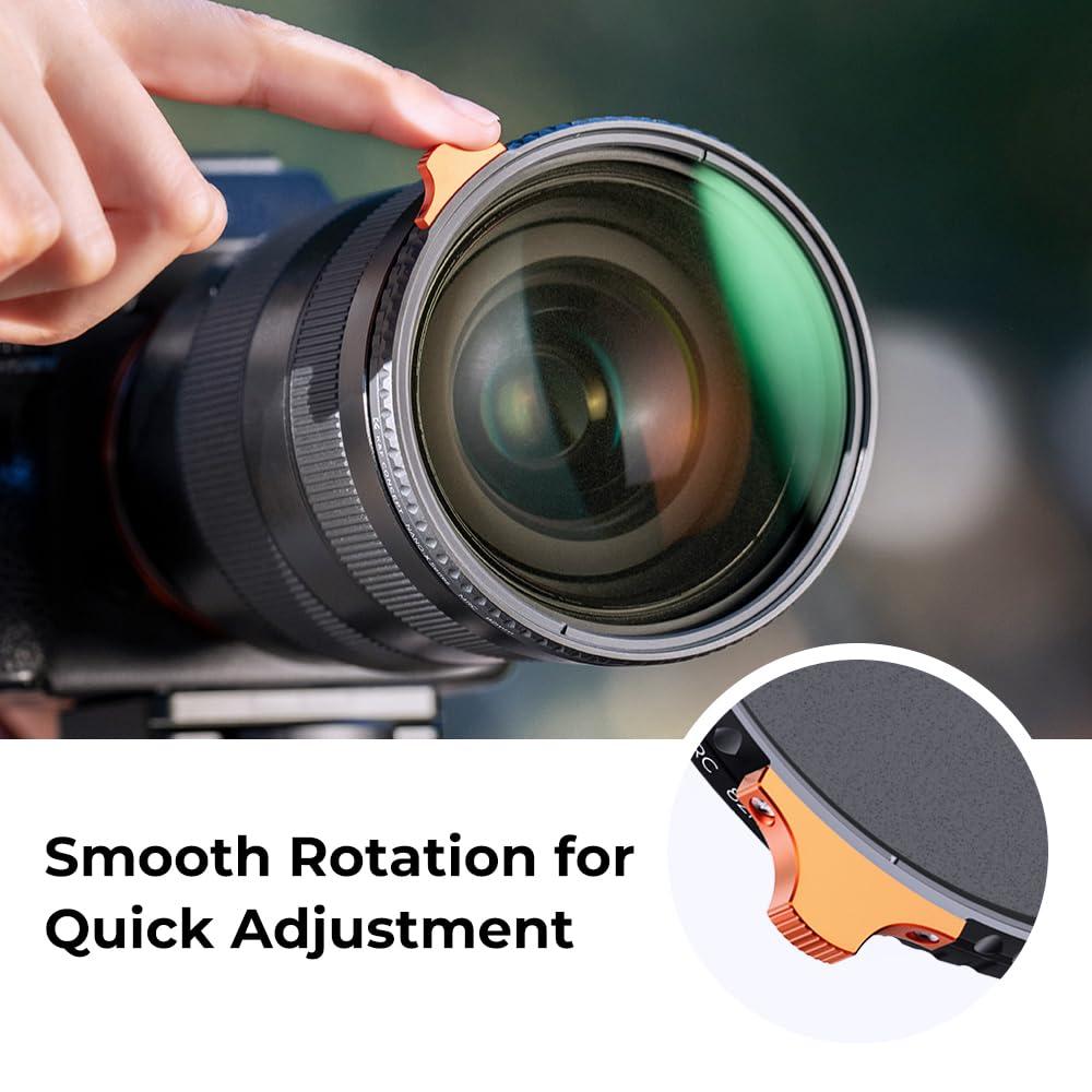 K&F Concept K&F Concept 72mm Black Diffusion 1/4 Effect & Variable ND2-ND32 ND Filter 2-in-1 for Camera Lens with 28 Multi-Layer Coatings (Nano-X Series)