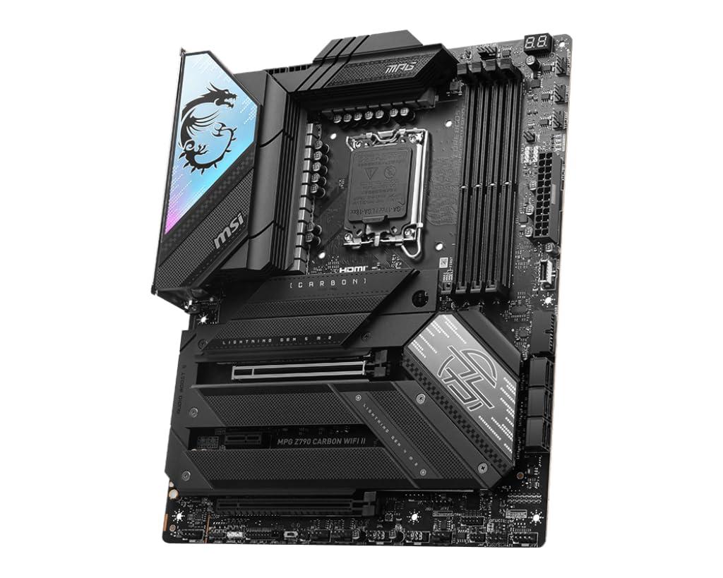 MSI MSI MPG Z790 Carbon WiFi II Gaming Motherboard (Supports 12th/13th/14th Gen Intel Processors, LGA 1700, DDR5, PCIe 5.0, M.2, 2.5Gbps LAN, USB 3.2 Gen2, Wi-Fi 7, Bluetooth 5.4, ATX)