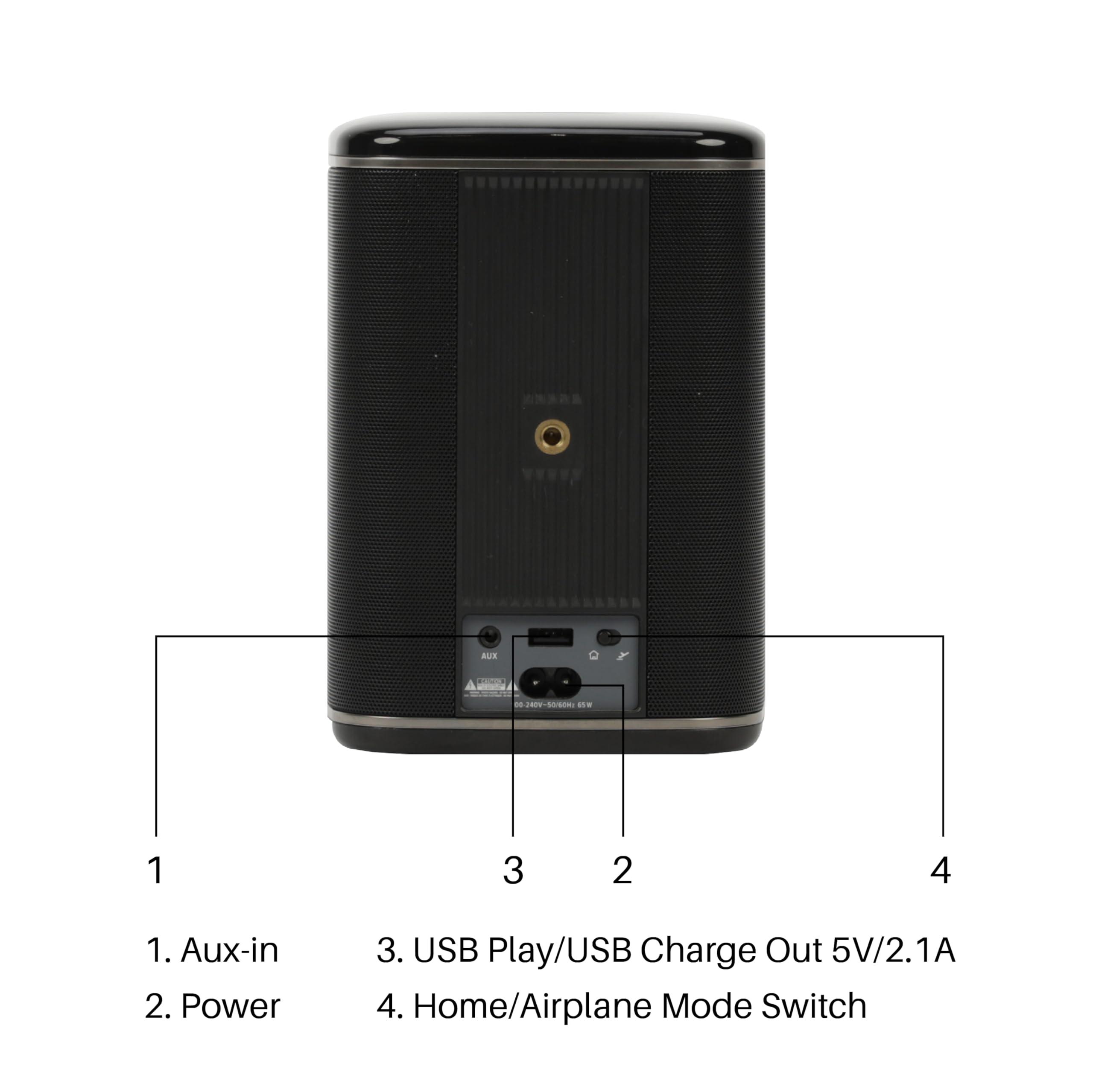 RIVA RIVA Upgraded Arena Wireless Smart Hi-Fi Speaker, 6 Drivers, 50W, Multiroom Music System, Support Airplay 2, Chromecast, Spotify Streaming, Wi-Fi, Bluetooth (Black)