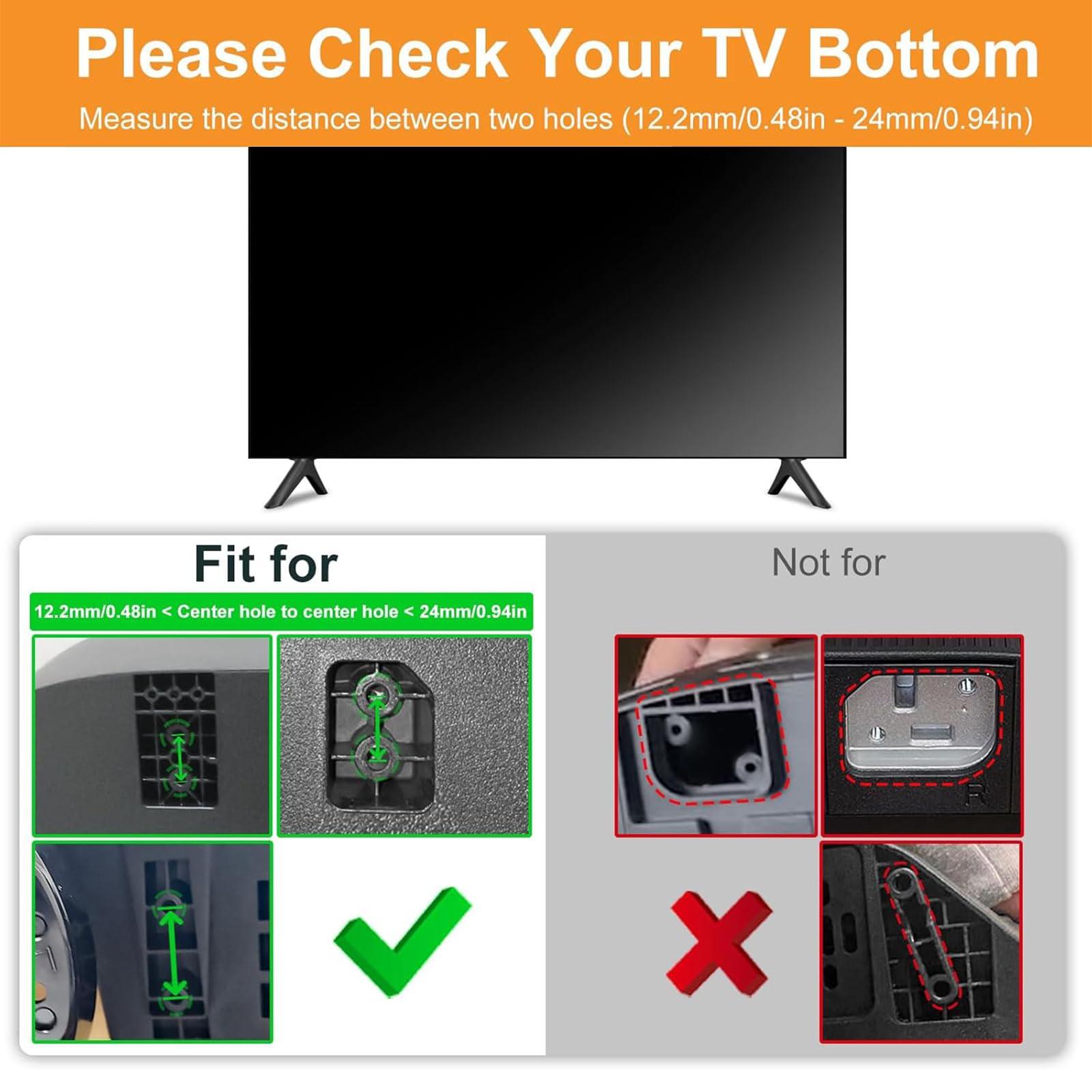 Yaotieci Base Stand Compatible with Onn Roku TV, Only for Onn Roku TV Models Listed, 100005395 100068372 100018254 100007147 100012586 with Screws and Instruction, Please Check Before Purchase