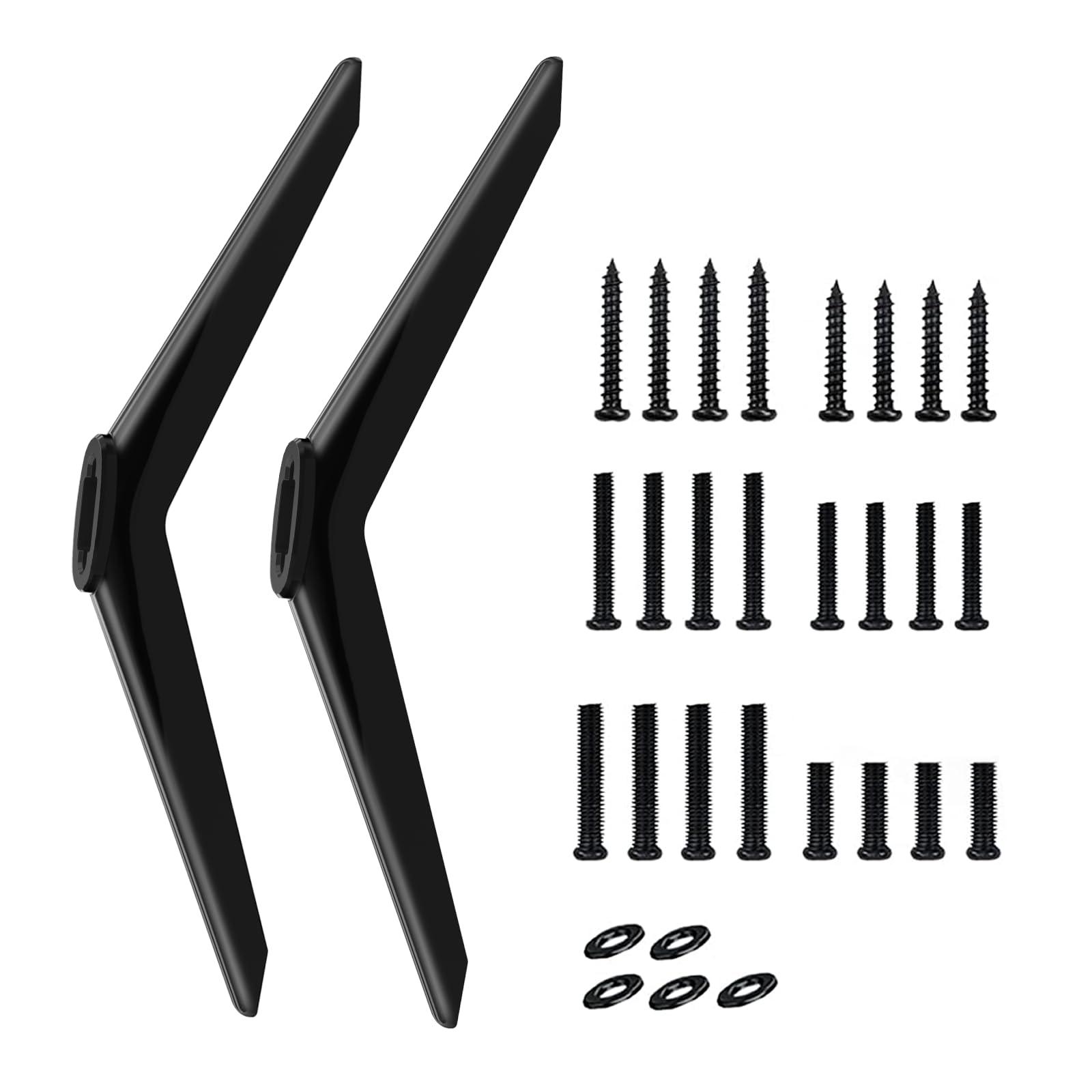 Yususipa TV Legs for TCL TV Stand Legs for TCL 28 32 40 43 49 50 55 65 Inch Roku TV Legs Replacement Compatible with 28S405 32S305 40S325 43S425 43S431 50S431 50S435 55S425 TCL Roku TV Stand Legs with Screws