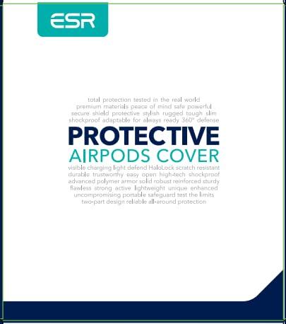 ESR ESR for AirPods Pro Case (2023/2022/2019, 2nd/1st Gen), Compatible with Airpods Pro 2 (USB-C/Lightning Cable), MagSafe Ready, Magnetic Lid Lock, Full Drop Protection Cover with Lanyard, Titanium