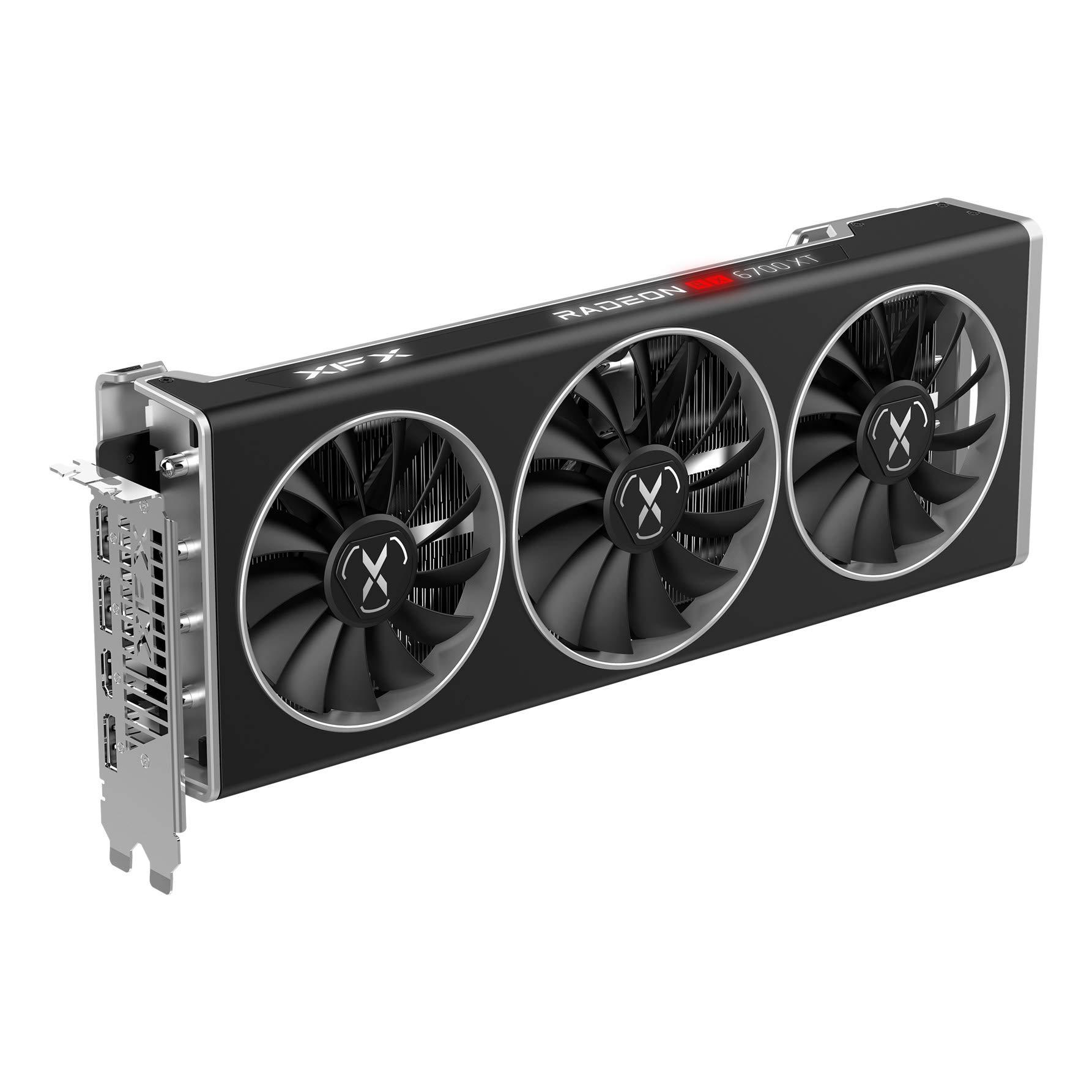 XFX XFX Speedster MERC319 AMD Radeon RX 6700 XT Black Gaming Graphics Card with 12GB GDDR6 HDMI 3xDP, AMD RDNA 2 RX-67XTYTBDP