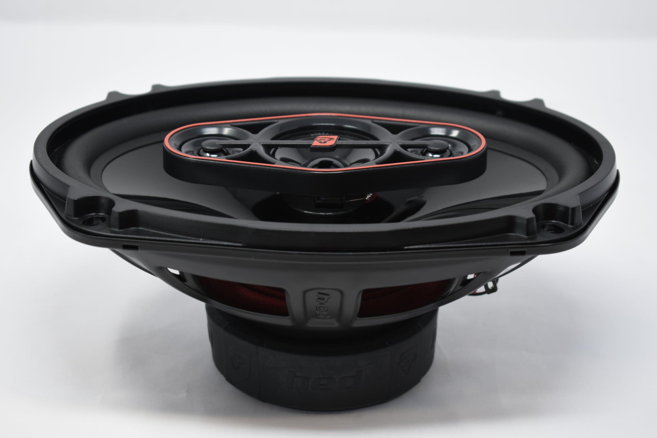 Cerwin-Vega Cerwin Vega HED Series 6\"x9\" 4-Way Coaxial Car Speakers, 4, 65W RMS/, Premium Car Audio System, Durable Steel Frame, Superior Sound Quality, Ideal for Enhanced Car Speaker H7694