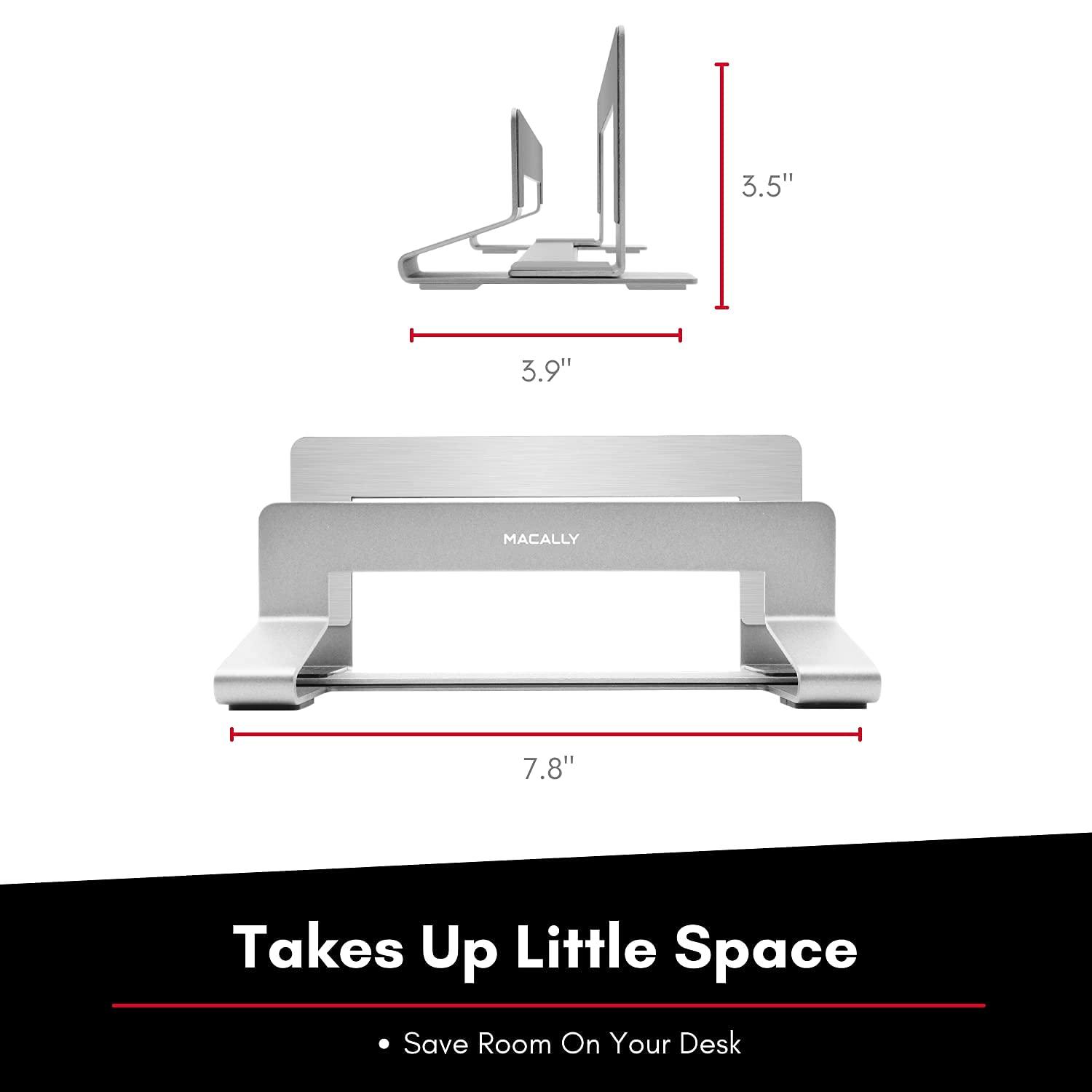 Macally Macally Compact Wired Keyboard and a Vertical Laptop Stand, Designed to Save Space