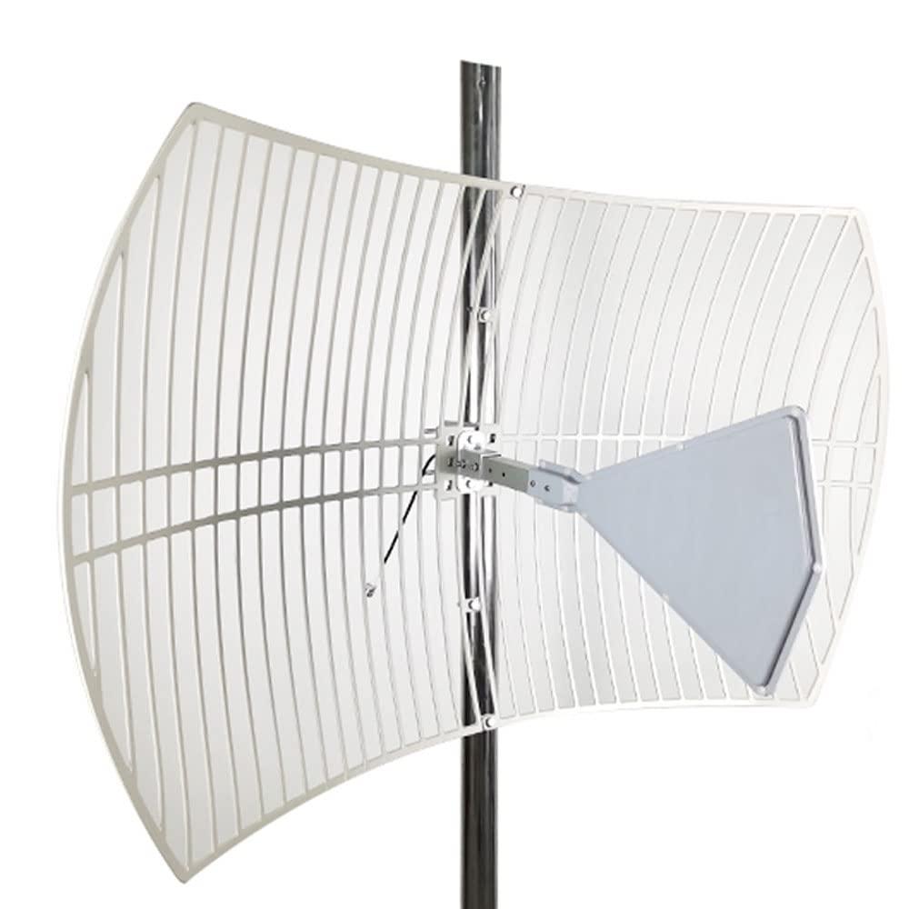 SIGNALPLUS Cellular Antenna-Outdoor Parabolic Antenna Long Range-High Gain 26dbi 600-6500mhz LTE WiFi 4G 5G GSM-for Signal Booster-Works for All Carriers-Weatherproof