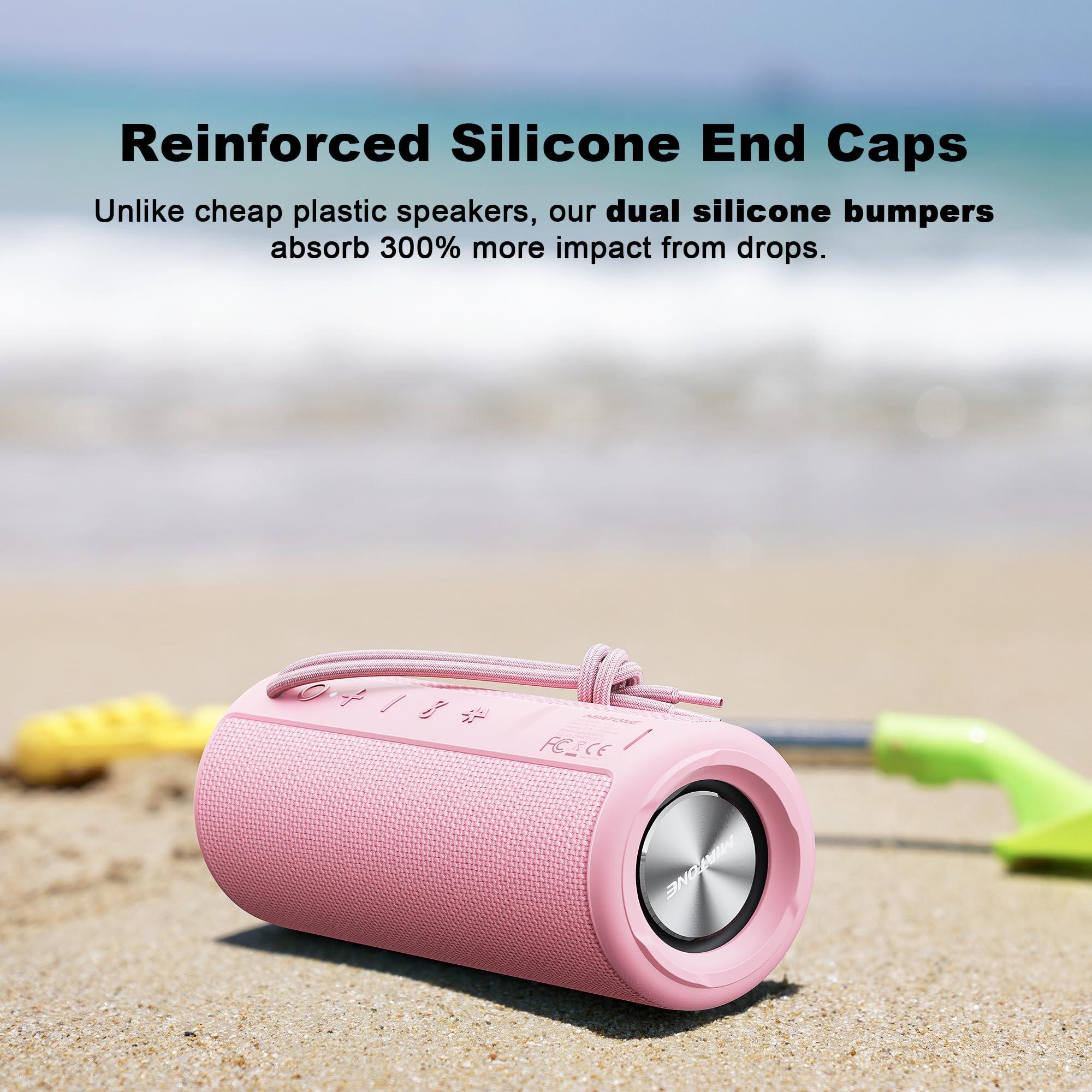 MIATONE MIATONE Boombox Outdoor Portable Bluetooth Speaker Waterproof Wireless Speakers Valentines Day Gifts for Women Mom Her - Pink