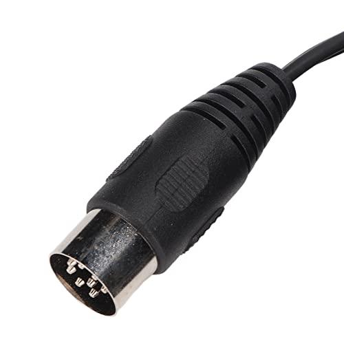 Septpenta DIN to 3.5mm 2 RCA Cable, DIN 8 Pin Plug, 5.9Ft Length Male to Male Big DIN Sound Adapter Cord, Flexible, Bendable for Audio Equipment, Players, Amplifiers, Receivers, Subwoofers