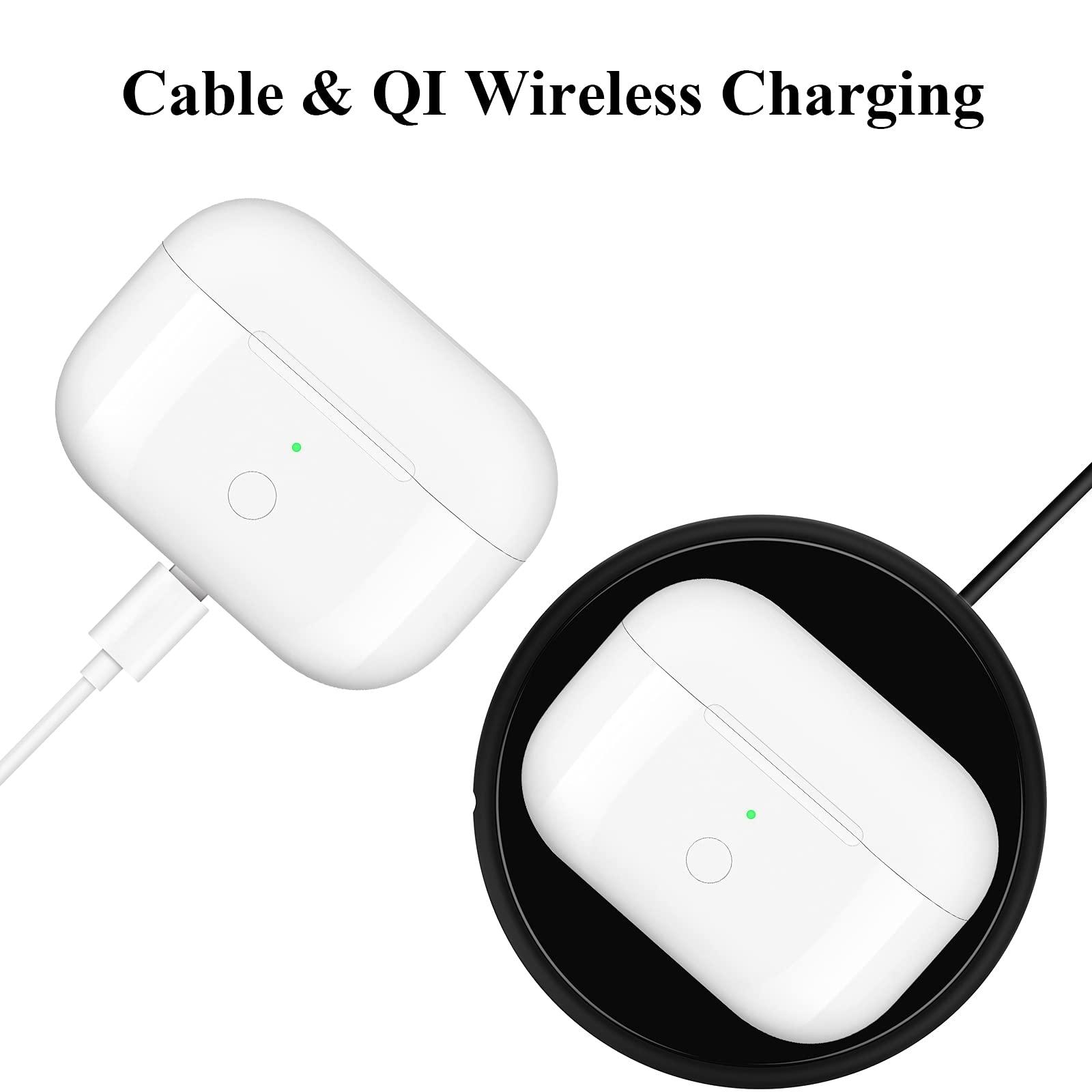 Pennant Patches Wireless Charging Case Compatible for AirPod Pro, Charger Case Replacement for Air Pod Pro with Bluetooth Pairing Sync Button